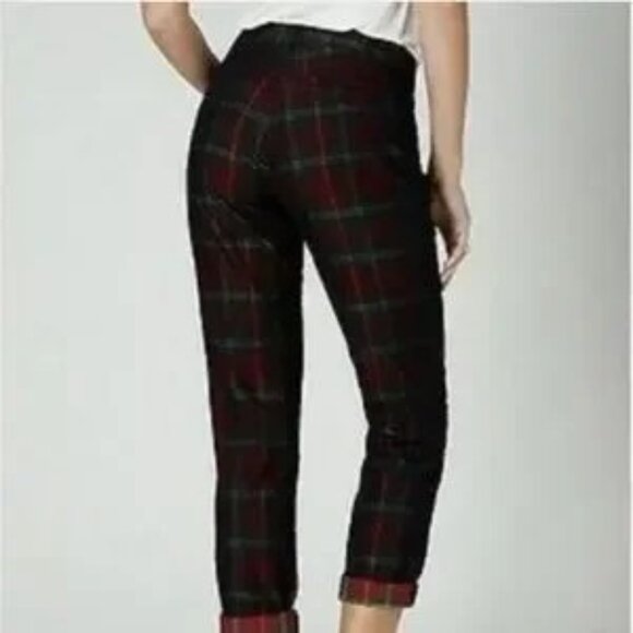 Anthropologie Pilcro Hyphen Plaid Corduroy Pants Size 28 - Picture 3 of 9